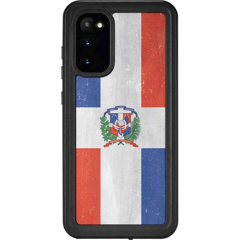 Dominican Republic Flag Distressed Galaxy S20 Waterproof Case